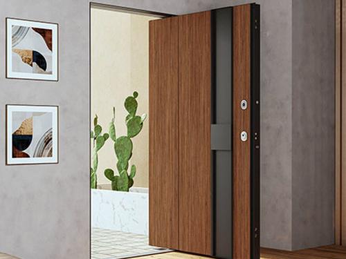 porte d'entrée en bois